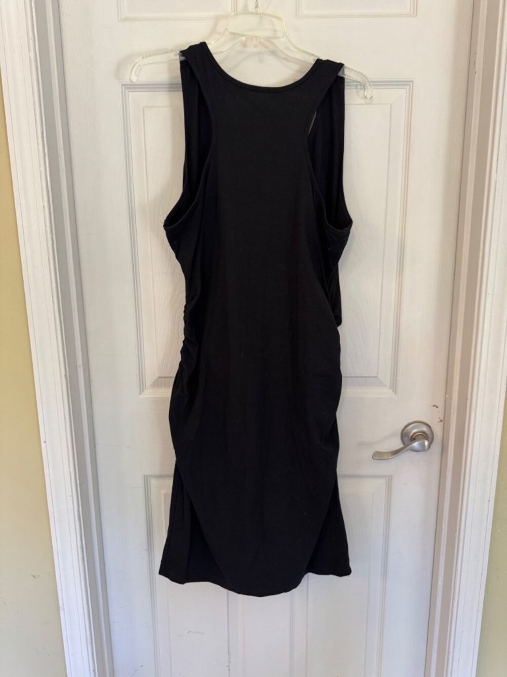 Missufe Black Sleeveless Midi Dress With Ruched Sides Jersey Knit Stretch 2XL - Picture 8 of 10